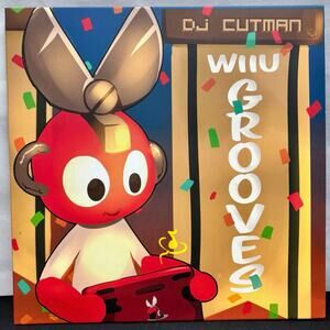 2021 DJ Cutman "Wii U Grooves" Vinyl Record, Yellow-in-Orange LP, Chiptune